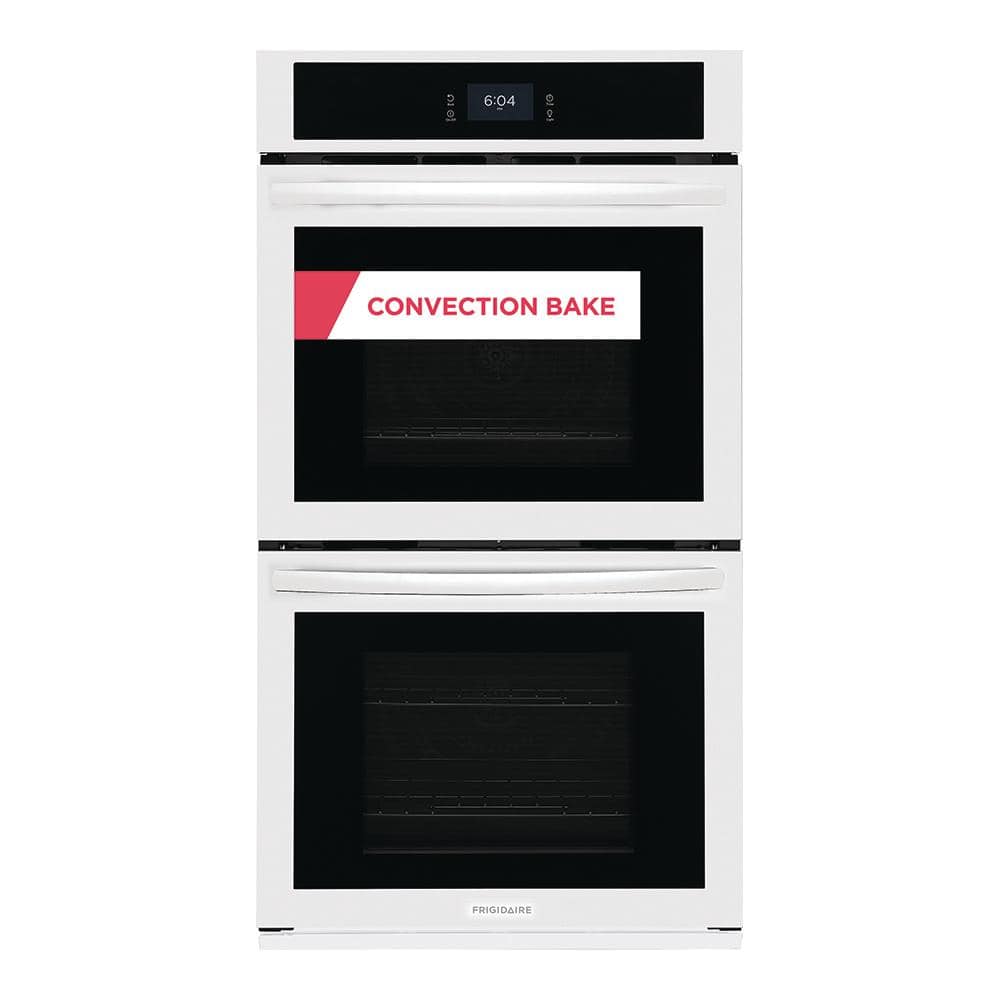 Frigidaire 27 in. Double Electric Built-In Wall Oven with Convection in White