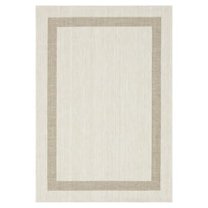 Azelia  Ivory and Jute 9 ft. x 12 ft. Indoor/Outdoor Area Rug