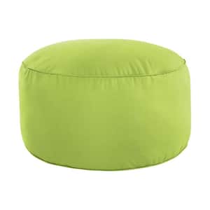 Sunbrella Canvas Macaw Round Outdoor Bean Pouf 30 in. x 30 in. x 15 in.