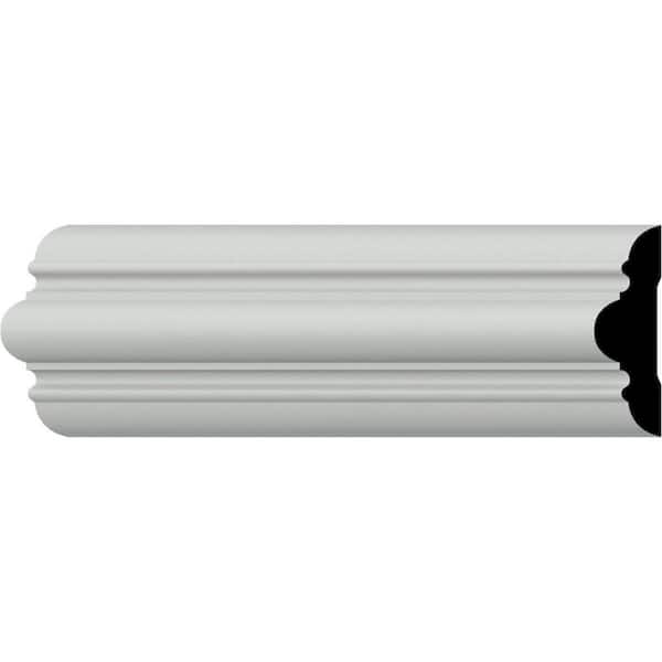 Ekena Millwork 1-7/8 in. x 2-3/4 in. x 94-1/2 in. Polyurethane Kepler Chair Rail Moulding