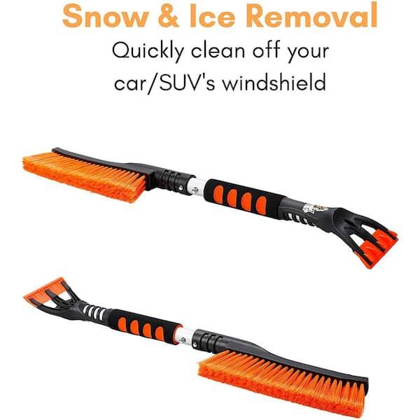 55 Extendable Foam Snow Brush and Ice Scraper with Soft Grip