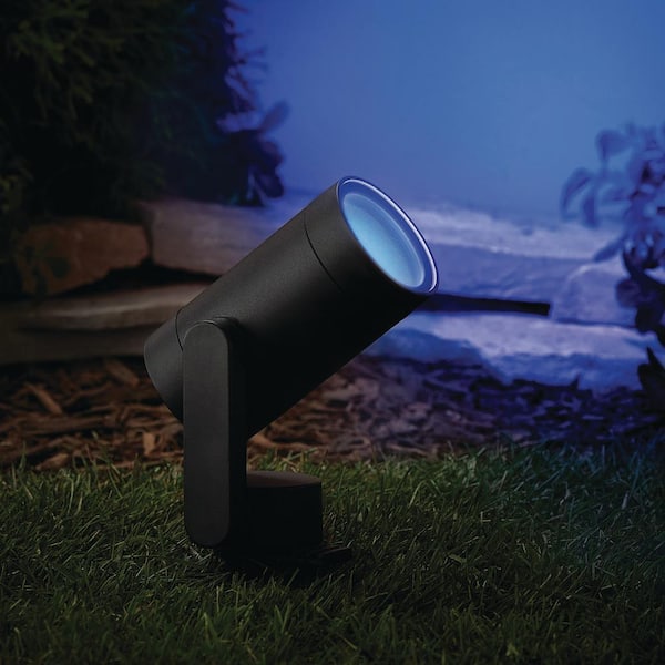 Hampton Bay Smart 450 Lumen Low Voltage Black LED RGB Color