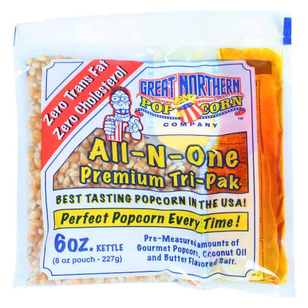 Nostalgia Electrics Best Tasting Premium 8-Ounce Popcorn, Oil & Seasoning  Salt All-In-One Packs - 24 Count