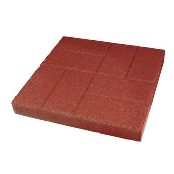 Oldcastle 16 In X 16 In Brickface Square Concrete Step Stone 90   Red Oldcastle Stepping Stones 10050370 64 600 