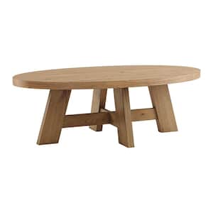 BoHo 52 In. Natural Oval Wood Coffee Table