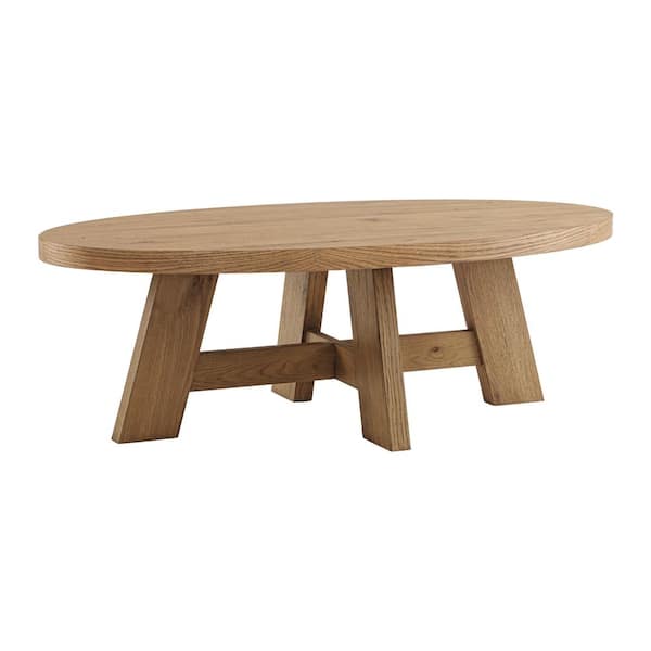 Martin Svensson Home BoHo 52 In. Natural Oval Wood Coffee Table