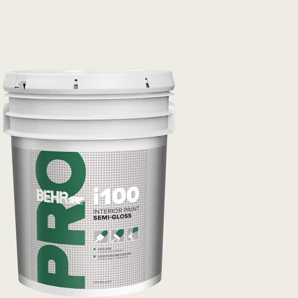 BEHR PRO 5 gal. Designer Collection #DC-013 Harmonious White Semi-Gloss Interior Paint