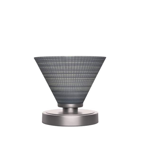 Unbranded Quincy 6.5 in. Graphite Accent Lamp with Glass Shade