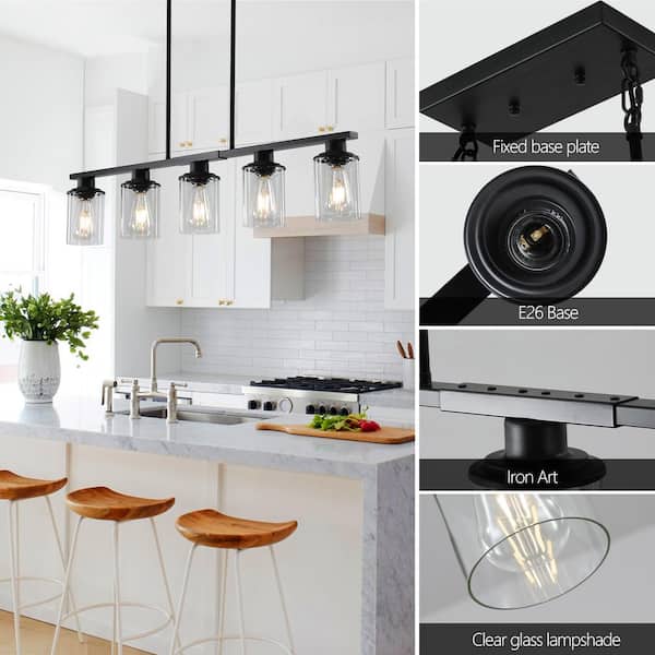 Zevni Modern 1-Light Matte Black Pendant Light With Textured Glass Transitional Square Mini Pendant Hanging Light For Kitchen Z G9rfumzn 5327