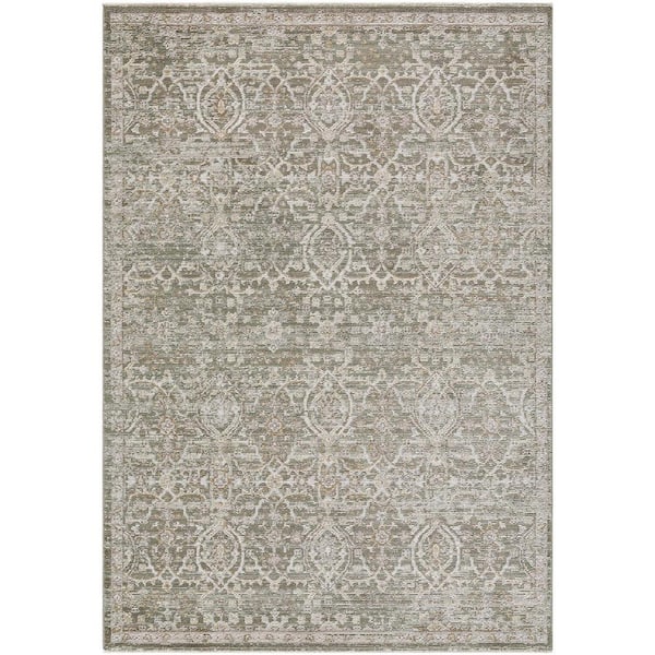 Galey Alix x Livabliss Myrtle Avenue VI Vintage Moroccan Area Rug, 6'7 in. x 9' (7' x 9'), Olive