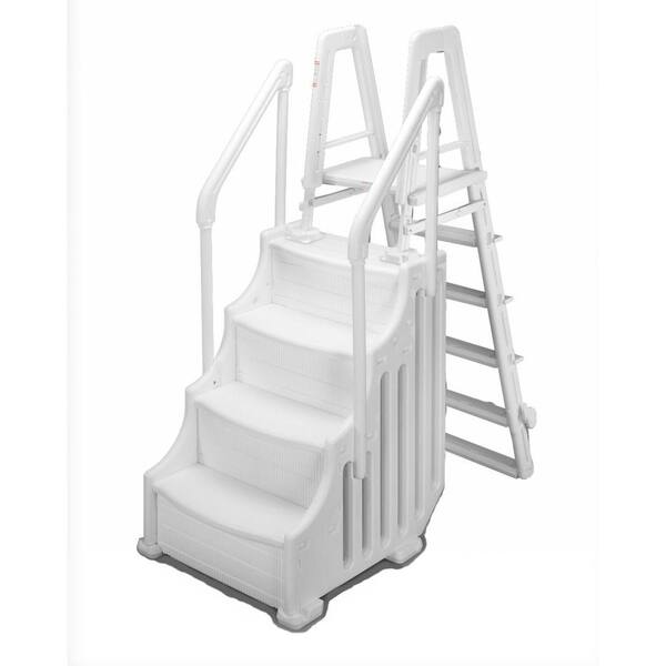 Blue Wave Simple Step 24 in. Step with Ladder for Above Ground Pools