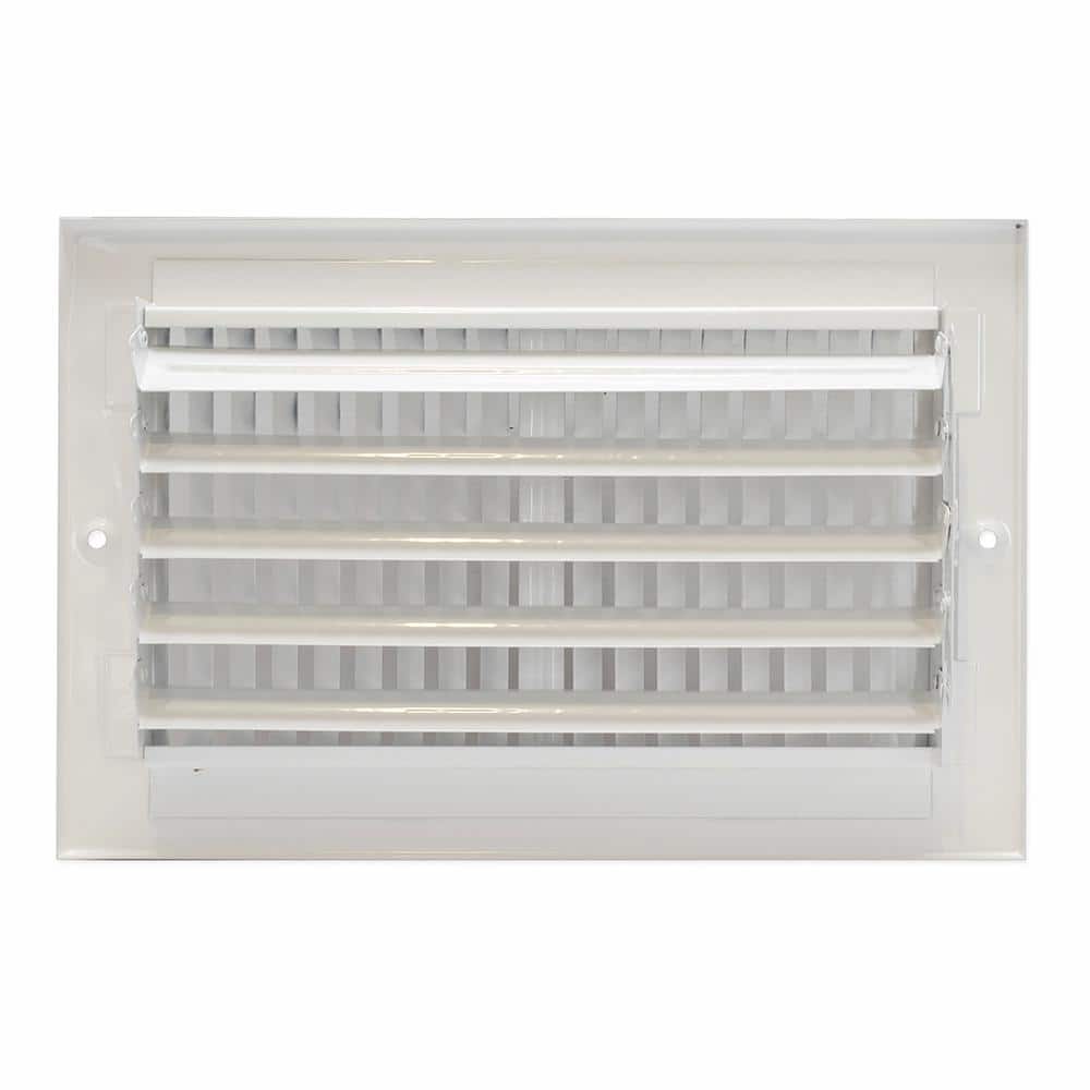 White Steel Wall/Ceiling Air Vent Register with Matte Finish