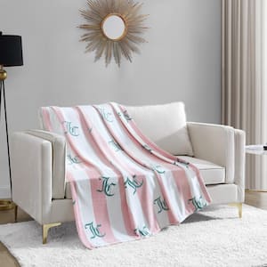 Juicy Cabana Pink 50 in. 70 in. Plush Throw Blanket