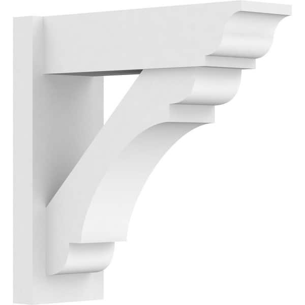 Ekena Millwork Olympic 7 in. W x 20 in. H x 20 in. D Signature Urethane Polyurethane Outlooker with Traditional Ends