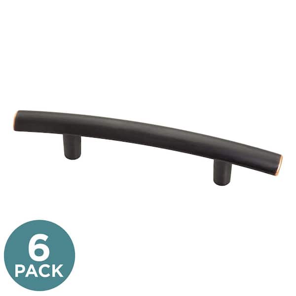 Liberty Arched 3 in. (76 mm) Bronze with Copper Highlights Cabinet Drawer Bar Pull (6-Pack)