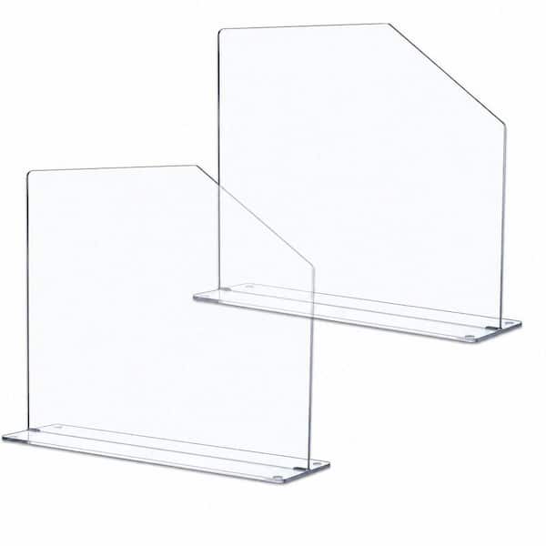 Clear Acrylic Freestanding Sink Splash Guard with Easy-Reach Cutaway, 19 in. x 18 in. x 4.5 in., 2-Pack