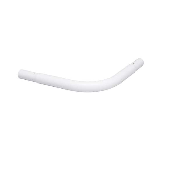 12 in. White Steel Closet Pole Bracket Corner Elbow