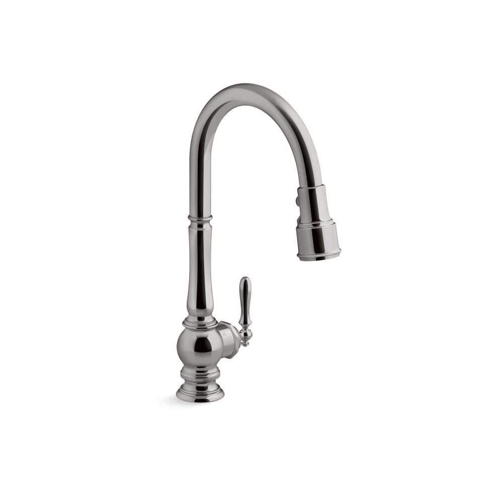 KOHLER Artifacts SingleHandle Pull Down Sprayer Kitchen Faucet in