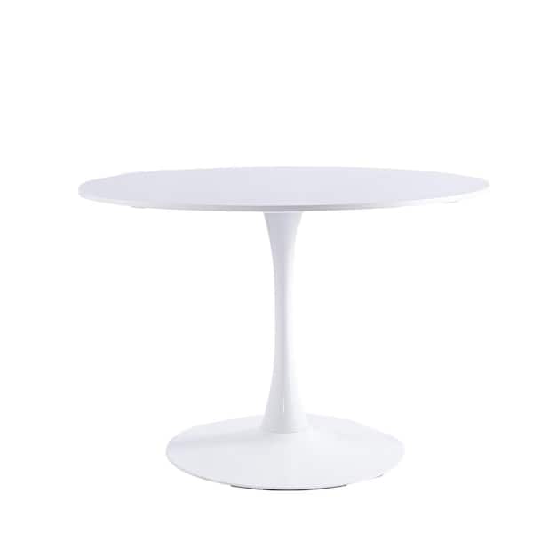 STICKON 31.5 in. White Round Wood Coffee Table