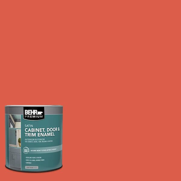 BEHR PREMIUM 1 qt. #P180-6 Pimento Satin Enamel Interior/Exterior Cabinet, Door & Trim Paint