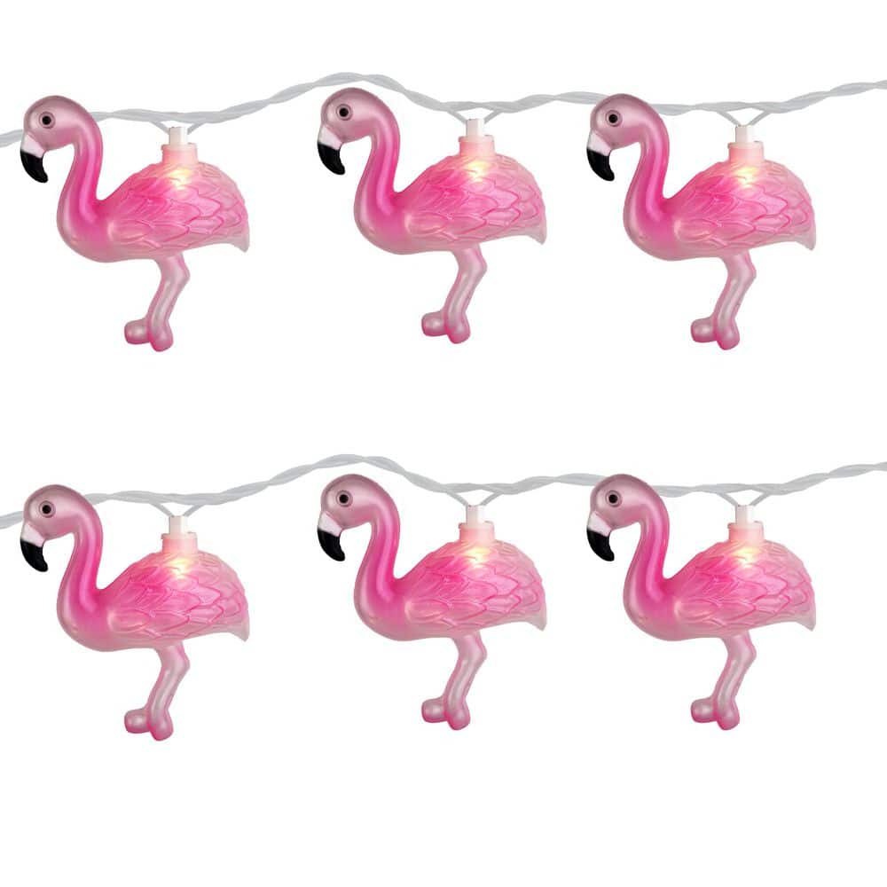 Brite Star 10-Light Flamingo Clear Light Set 96-602-00 - The Home
