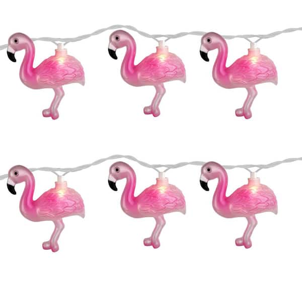 Brite Star 10-Light Flamingo Clear Light Set