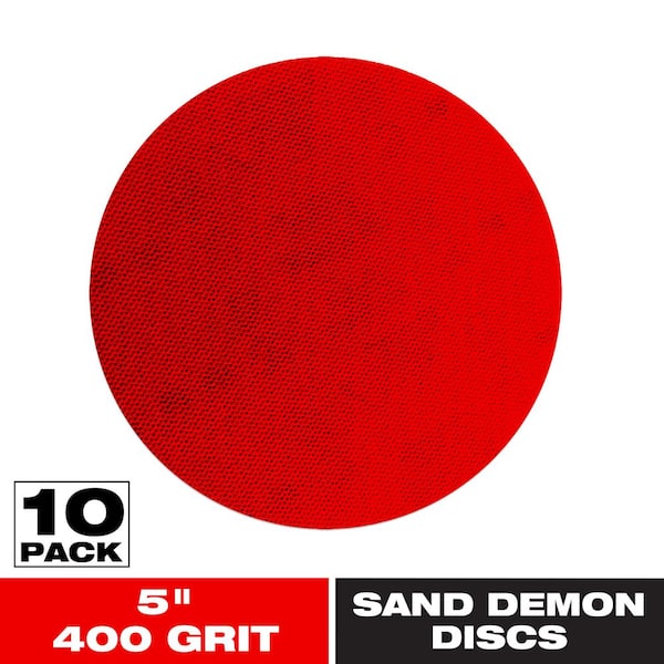 DIABLO 5 in. 400-Grit SandNET Sanding Discs with Connection Pad (10-Pack)