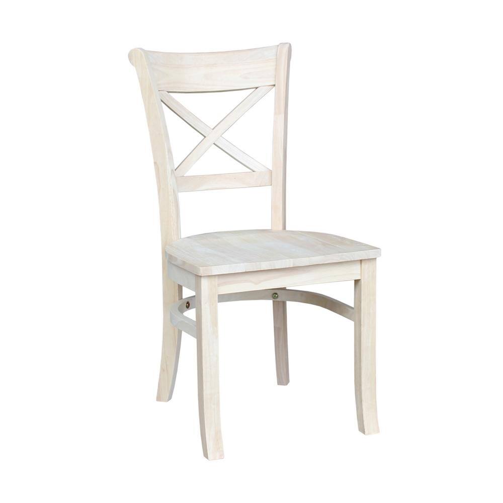 Charlotte High Cross Back Unfinished Wood Side Chair