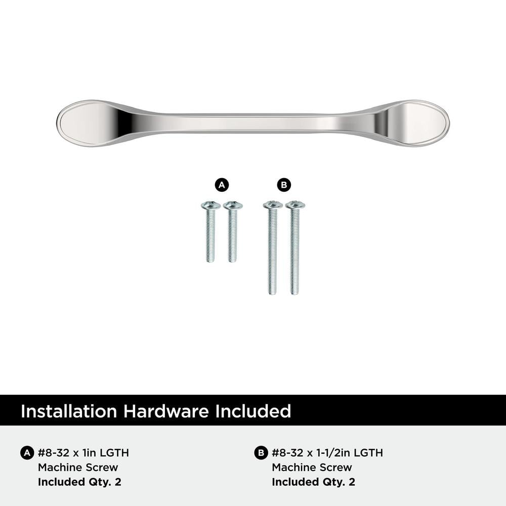 Ravino Polished Chrome Arch Cabinet Pull with Mounting Hardware