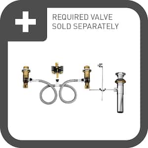 Voss 8 in. Widespread 2-Handle High-Arc Bathroom Faucet Trim Kit in Brushed Gold (Valve Not Included)