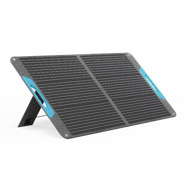 E. Flex-CORE 100-Watt Monocrystalline Portable Solar Panel IP65 Waterproof Backup Power Charger for Camping RV