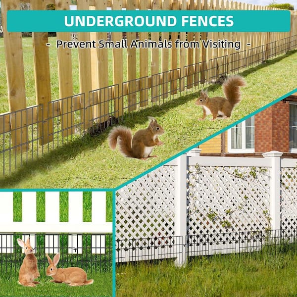 25 Pack Garden Fence Animal Barrier, 27 Ft(L) X 17 In(H) No Dig