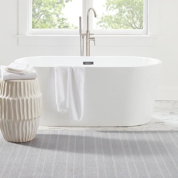 Samson Machine Washable Grey 5 ft. x 8 ft. Indoor Area Rug