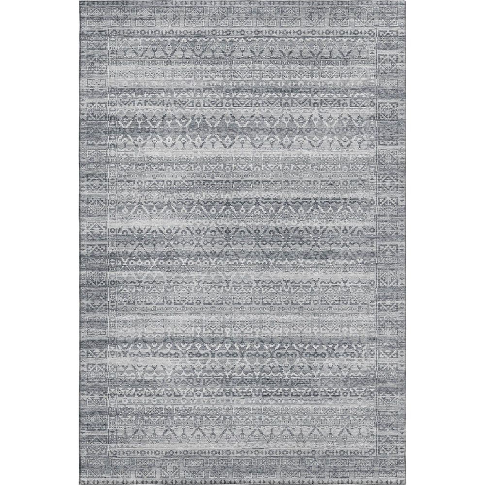 Mayfield Premium Machine Washable Abstract AMF2101 Gray 3 ft. x 5 ft. Area Rug price history on PriceWatchPro