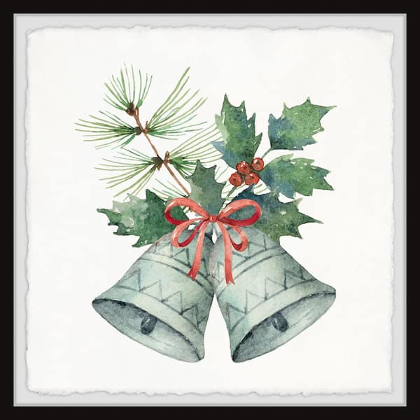 Unbranded "Green Bells Ring" by Marmont Hill Framed Home Art Print 12 in. x 12 in. .