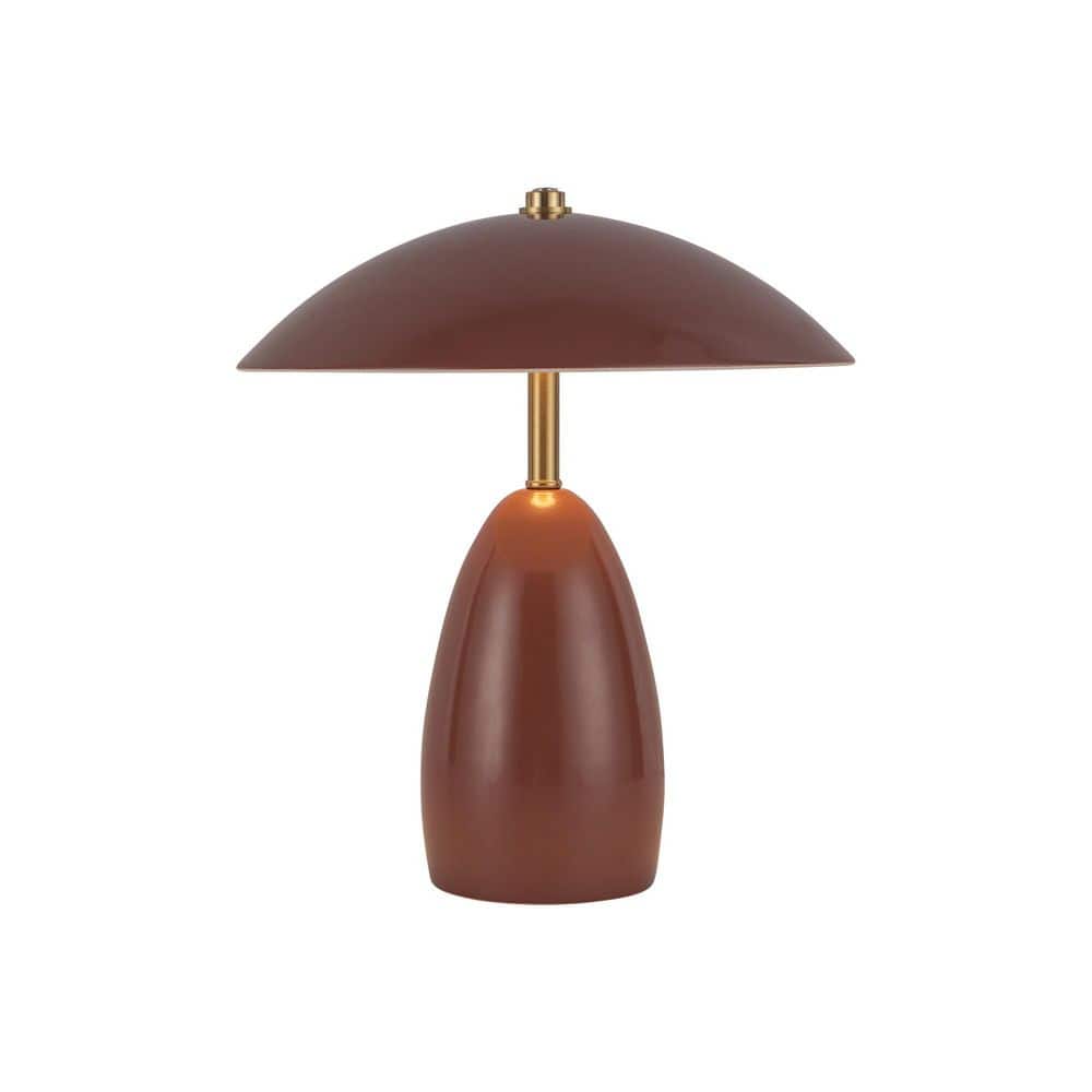 Poppy 9 in. 1-Light 3-Watt Burgundy Integrated LED Table Lamp price history on PriceWatchPro