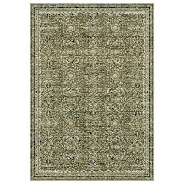 Desert Brown 5 ft. x 8 ft. Vintage Indoor Area Rug