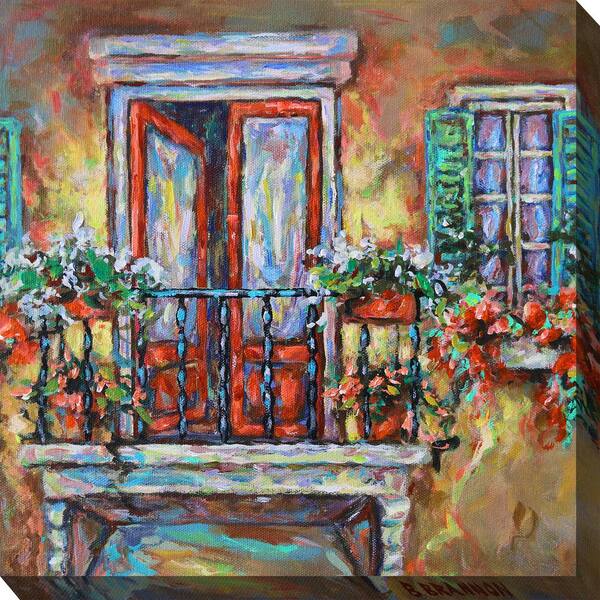 24 In X Blooming Balcony Outdoor Canvas Wall Art 80226 The Home Depot 24 In X Blooming Balcony, Outdoor Wall Art Canvas