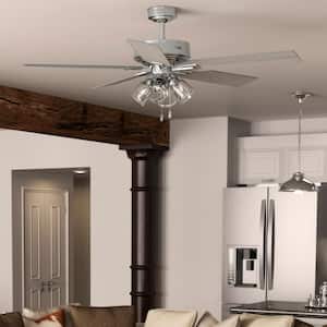 Beckworth 60 in. Indoor Brushed Nickel Ceiling Fan with Light Kit