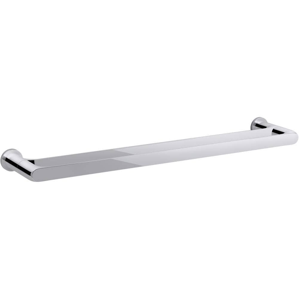 KOHLER Avid 24 in. Wall Mounted Double Towel Bar in Polished Chrome
