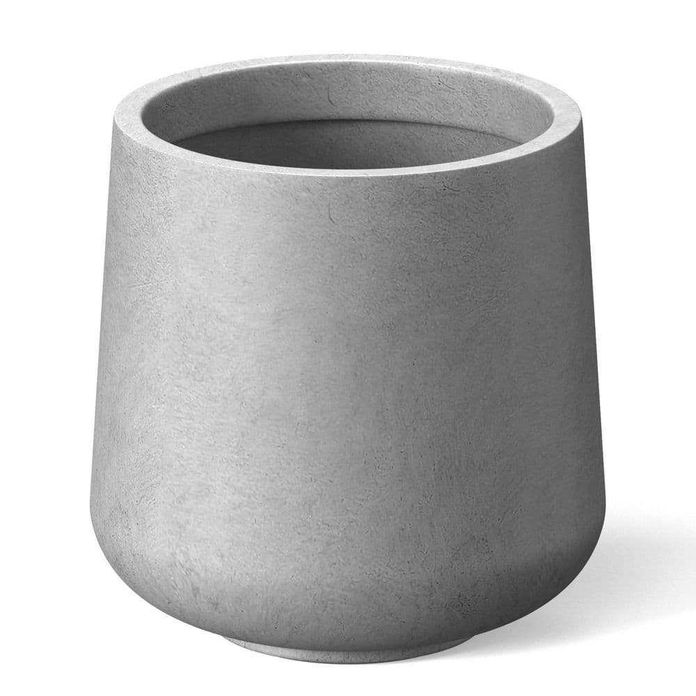 13.5 in. Medium Light Stone Gray (Enhanced Interior) Concrete Round Planter / Pot with Drainage Holes price history on PriceWatchPro