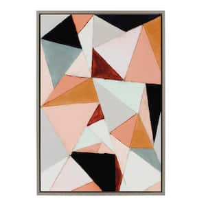 "Sylvie Geo Abstract" by Amy Lighthall 1-Piece Framed Canvas Abstract Art Print 33.00 in. x 23.00 in.