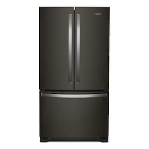 25.2 cu. ft. French Door Refrigerator in Fingerprint Resistant Black Stainless with Internal Water Dispenser