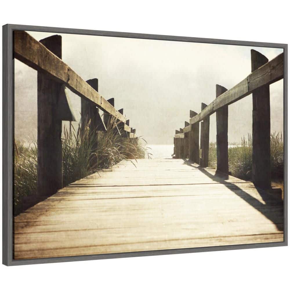 "Sylvie ""Cannon Beach Wood Walkway"" by Saint and Sailor Studios Framed Beach Art Print 33 in. x 23 in." price history on PriceWatchPro