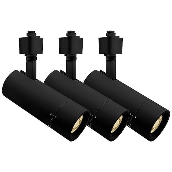 2.5 in. Zoomable LED Track Light, 5CCT, CRI90, 15W, 1050LM, Dimmable, 358° + 90° Tilt & 20°-50° Beam, ETL, Black 3 Pack