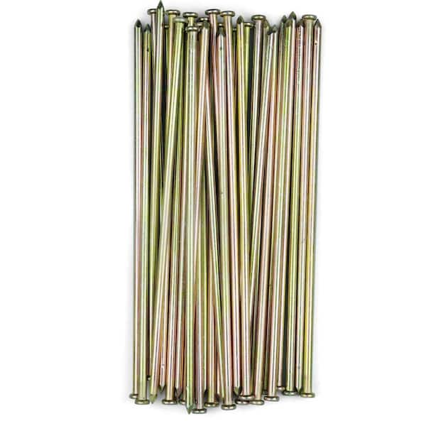 NVNOO 0.35 in. x 1.33 ft. Heavy Duty Galvanized Rebar Stakes for Paver Edging, Weed Barrier, Floor Covering (25-Pack)