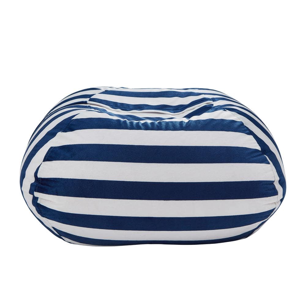 Loungie Navy Stars Bean Bag Covers Microfiber 88 in. x 26 in.