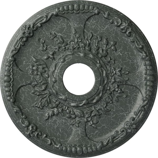 Ekena Millwork 1-3/8" x 18" x 18" Polyurethane Antioch Ceiling Medallion, Athenian Green Crackle