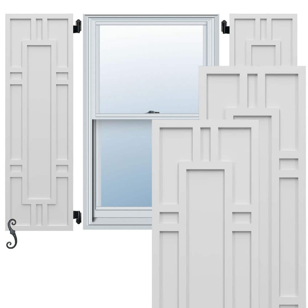 EnduraCore Hastings 15-in W x 72-in H Raised Panel Composite Shutters Pair in White price history on PriceWatchPro