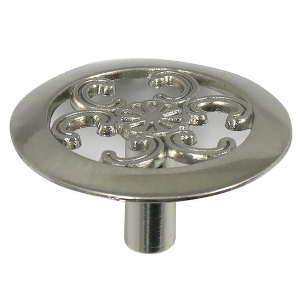 Laurey Georgetown 1-1/2 in. Satin Chrome Round Cabinet Knob